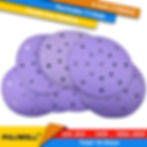 Miniatura: Purple dry sanding discs: 6-inch, 17-hole Hurricane, 10 discs, 60-600 grit
