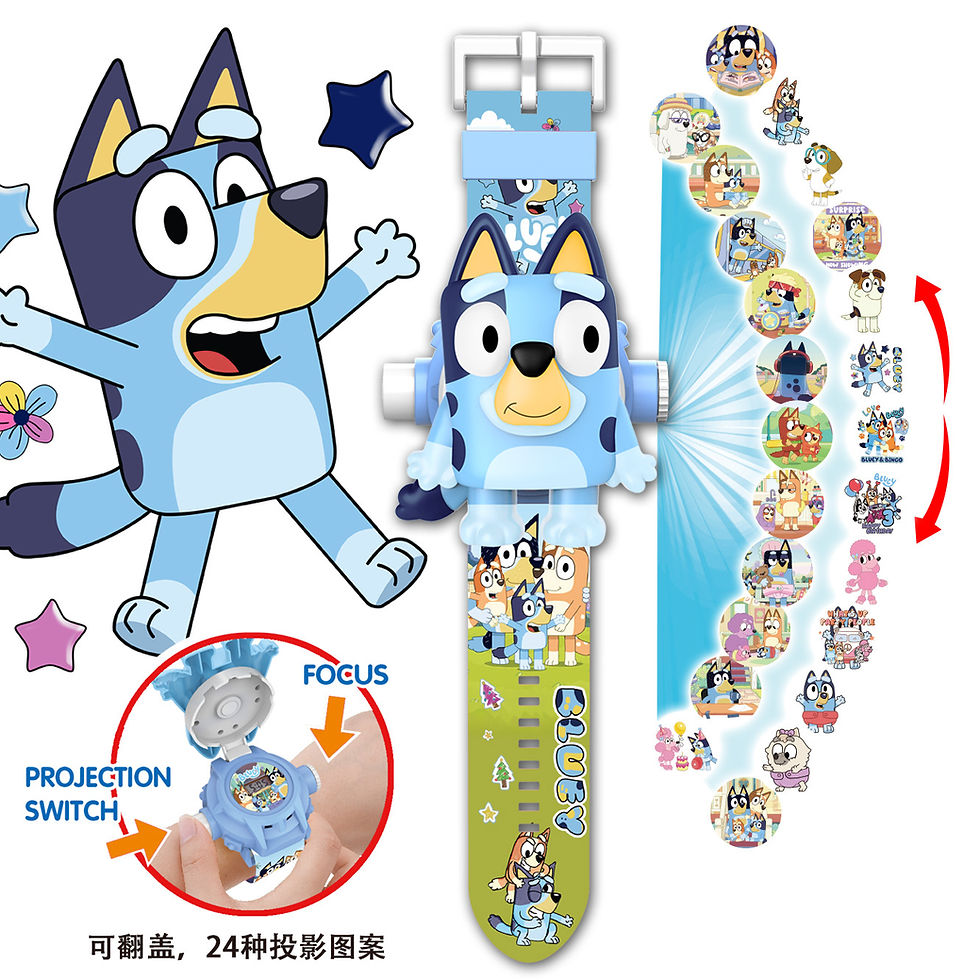 Bluey Watch Deformation 24 Projection Watch Kids Digital Clock