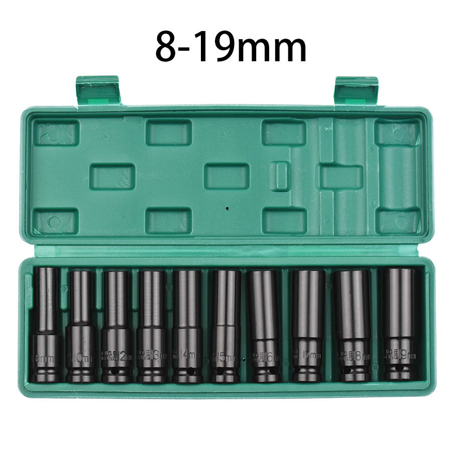 Küçük resim: Green socket wrench set 8-19mm in PRO TOOL BOX