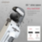 Miniatura: GREENER pipe wrench, 30° sine wave, alloy steel teeth