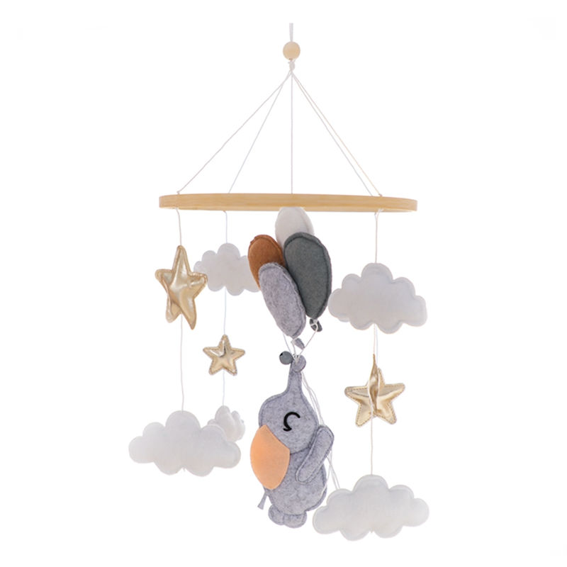 Thumbnail: Cute elephant baby mobile with stars and clouds