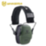 Yukkema earmuffs featuring an American flag design, designed for shooters' hearing protection.