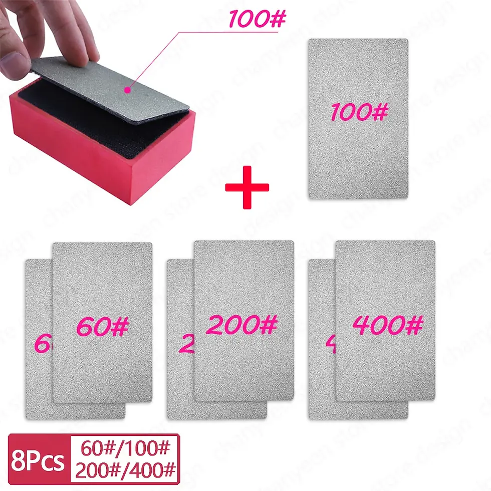 Thumbnail: 8Pcs polishing pads: 60#, 100#, 200#, 400#