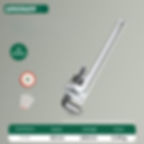 Miniatura: Greener 10-inch pipe wrench: 45mm opening, 240mm length, 0.44kg weight