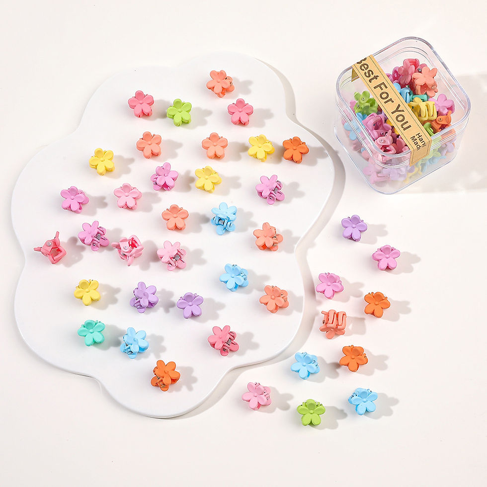 Thumbnail: Colorful star-shaped hair clips scattered on white surface, Best For You text, NanaPouchKids