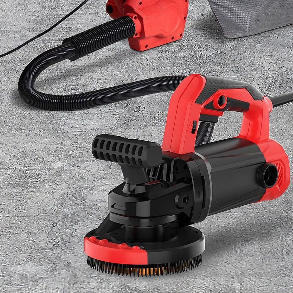 थंबनेल: Red electric grinder with vacuum attachment