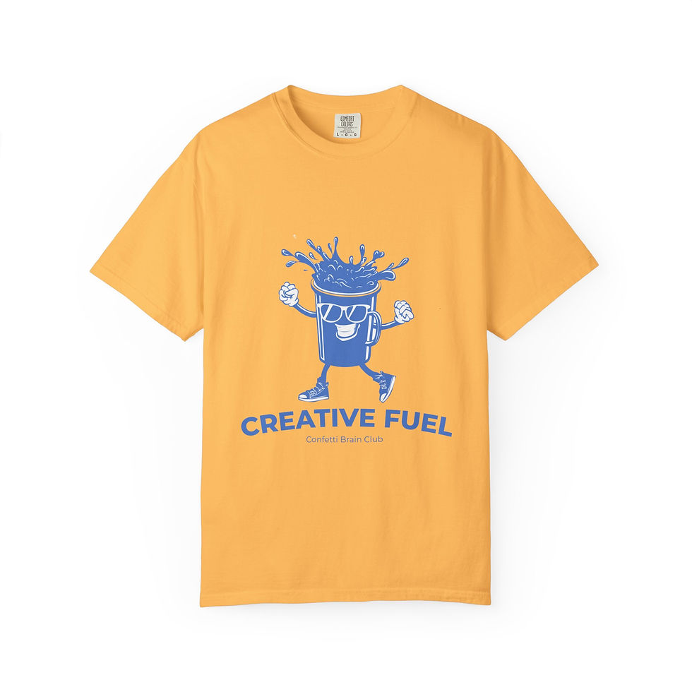 Thumbnail: Creative Fuel Comfort Colors T-Shirt  | Retro Tee for Coffee Lovers & Creatives