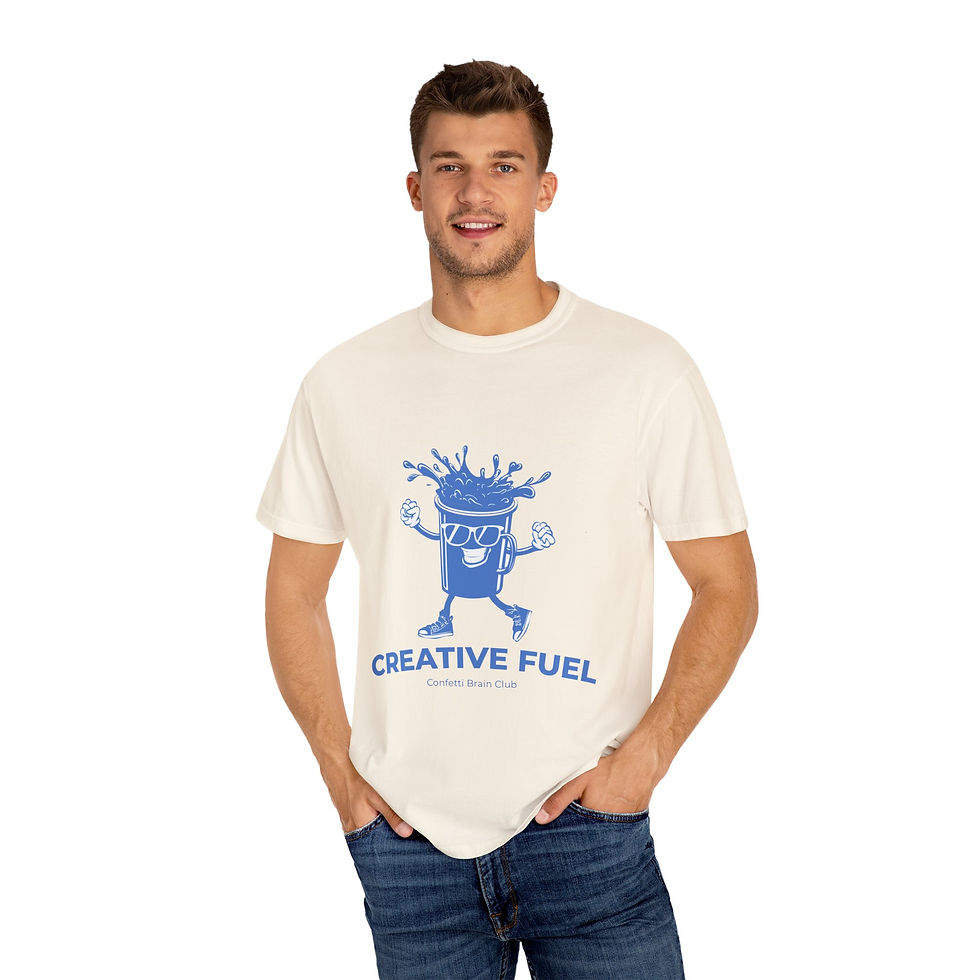 Thumbnail: Creative Fuel Comfort Colors T-Shirt  | Retro Tee for Coffee Lovers & Creatives
