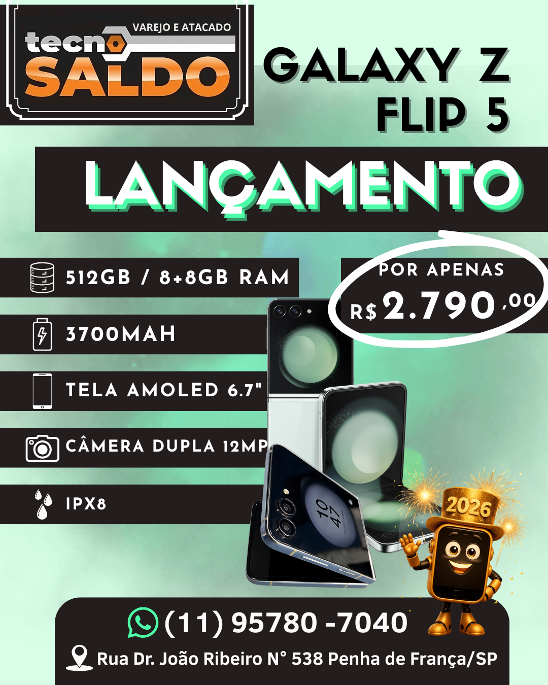 SAMSUNG GALAXY Z FLIP 5 512GB/8GB