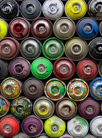 Colorful Spray Cans