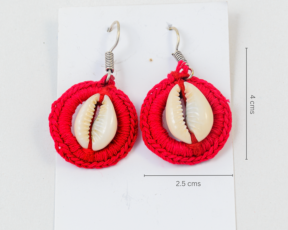 Thumbnail: Natural Crochet (Kodi) Jewellery Set | 1 Necklace +1 Pair Earrings