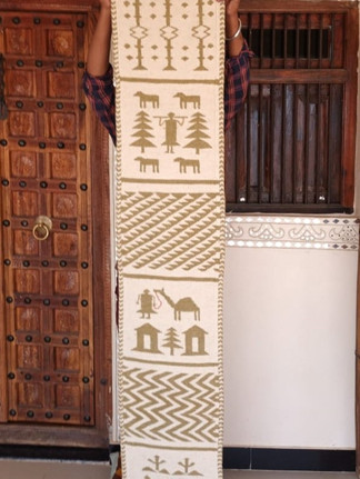 Sheep Wool Wall Hanging | 1X6 ft | ₹6000 