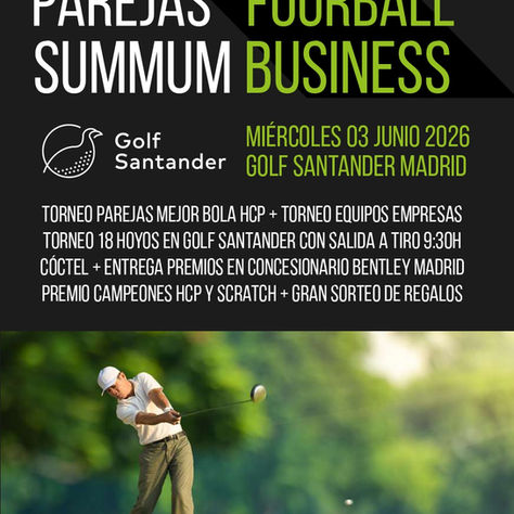 Save The Date: Miércoles 3 de junio Summum Business en Golf Santander (Madrid)