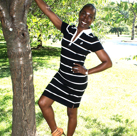 Crystal Gaynor Black and White Dress