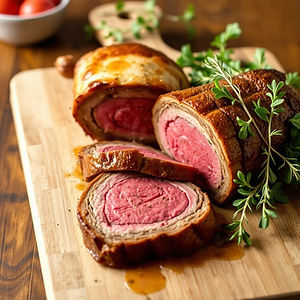 CORNISH HEN & BEEF WELLINGTON COMBO