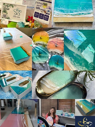 Lulu lino　レジンアート レッスン  海アート オンライン フローレスレジン 