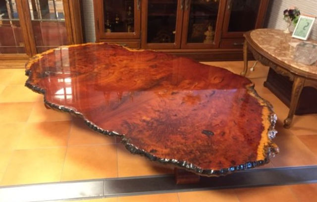 花梨一枚板座卓 本花梨 一枚板座卓天然木テーブル