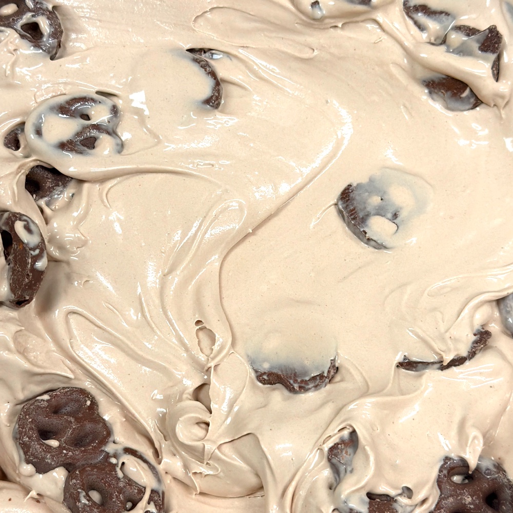 Scoop of Nutella Salted Crunch ice cream from Scoops on Tap