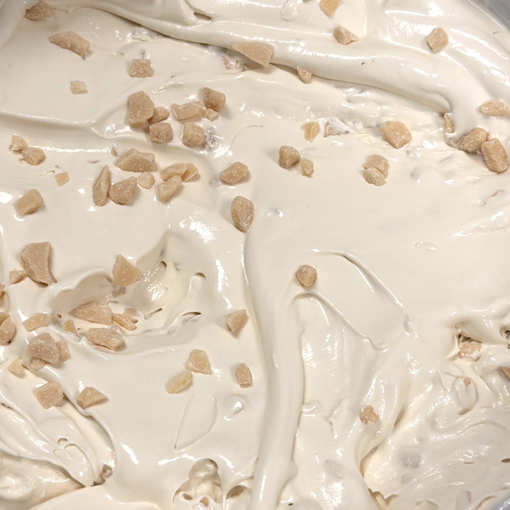 Scoop of Biscoff Banana Brandy ice cream from Scoops on Tap