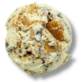 picture of a scoop of Maltety, Crunchety, Butterfingery ice cream