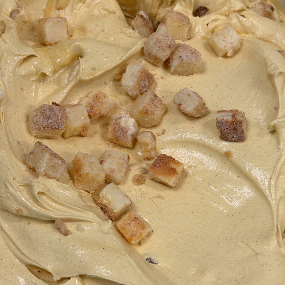 Scoop of Pumpkin Cheesecake ice cream from Scoops on Tap