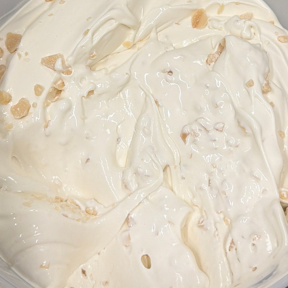 Scoop of Bananas Foster ice cream from Scoops on Tap