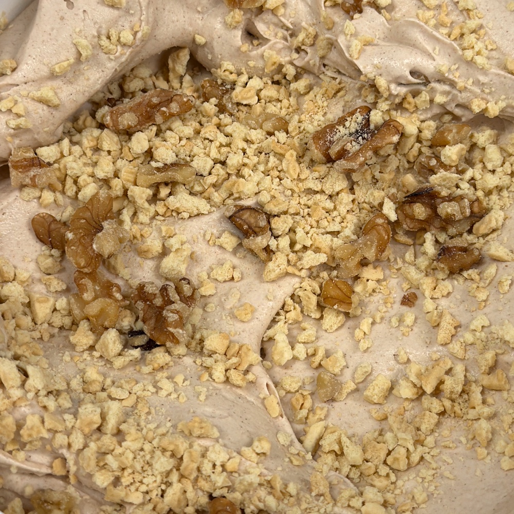 Scoop of Maple Walnut Crunch ice cream from Scoops on Tap
