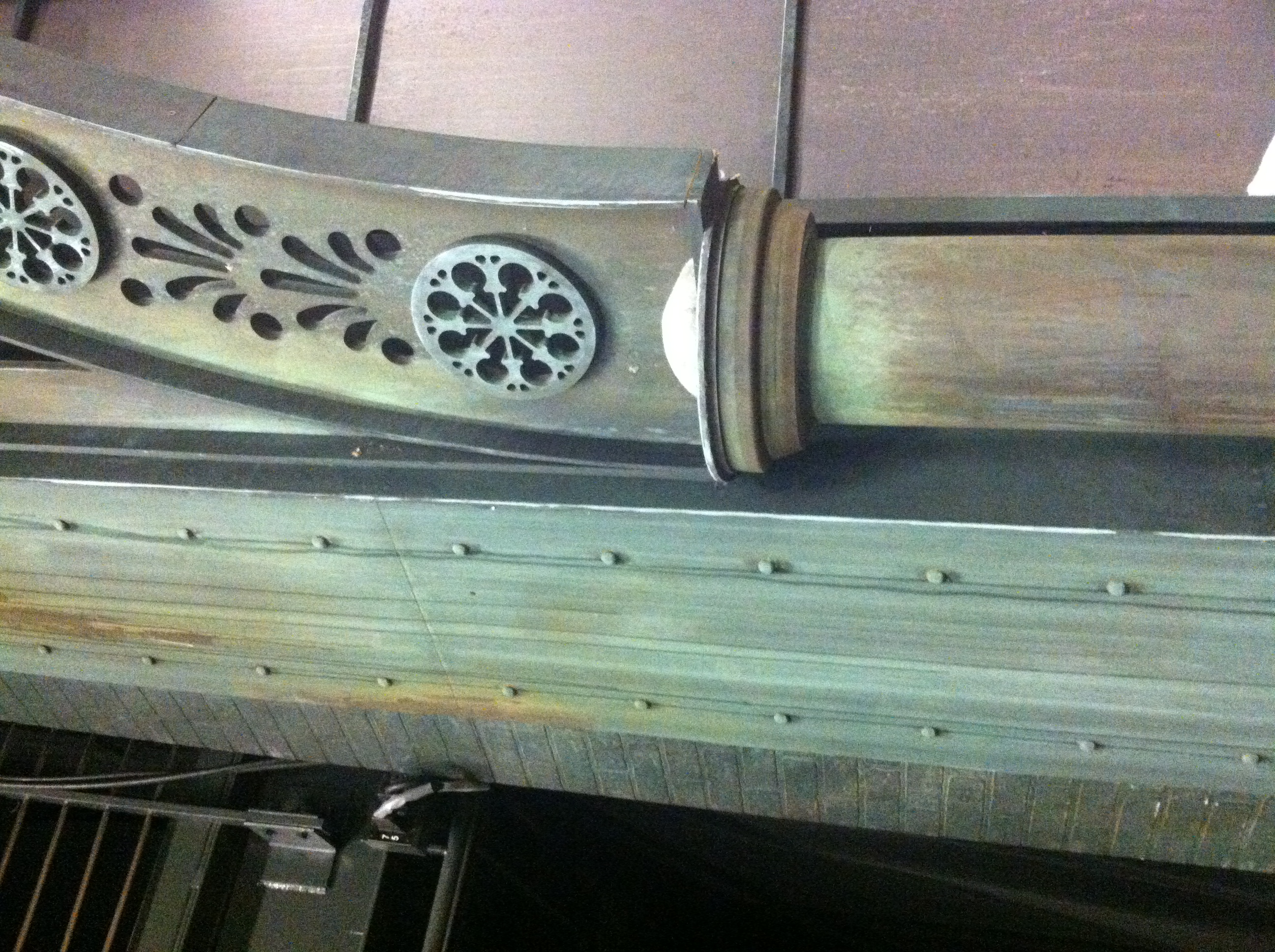 Detail of rust and patina treatment