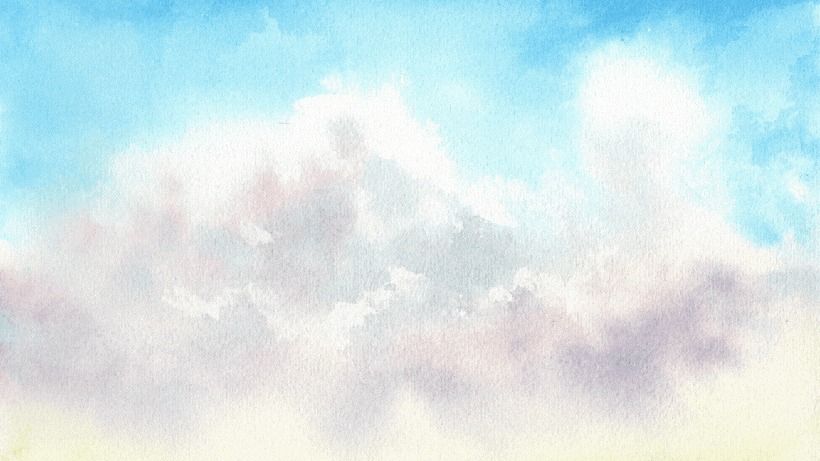 Animated text is overlayed onto a watercolor painting of a bright blue sky with soft white clouds. The "Art & Mind" logo is showcased. The text is enveloped with green vines and bright yellow sunflowers with curly leaves. Text says: Art & Mind: I Know Who I Am! Journeys of Women of Color & Femme-Expressing Creatives
