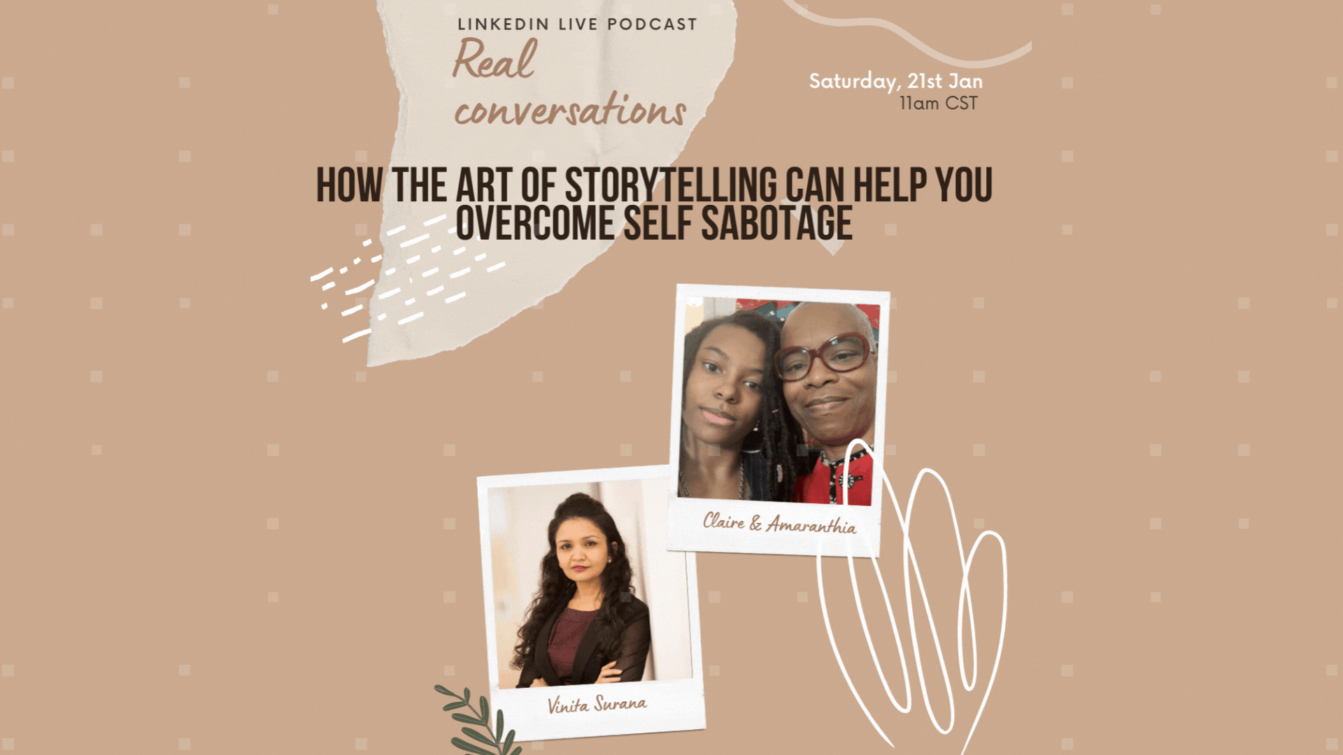 Vinita Surana Real Conversations Podcast: How The Art of Storytelling Can Help You Overcome Self-Sab