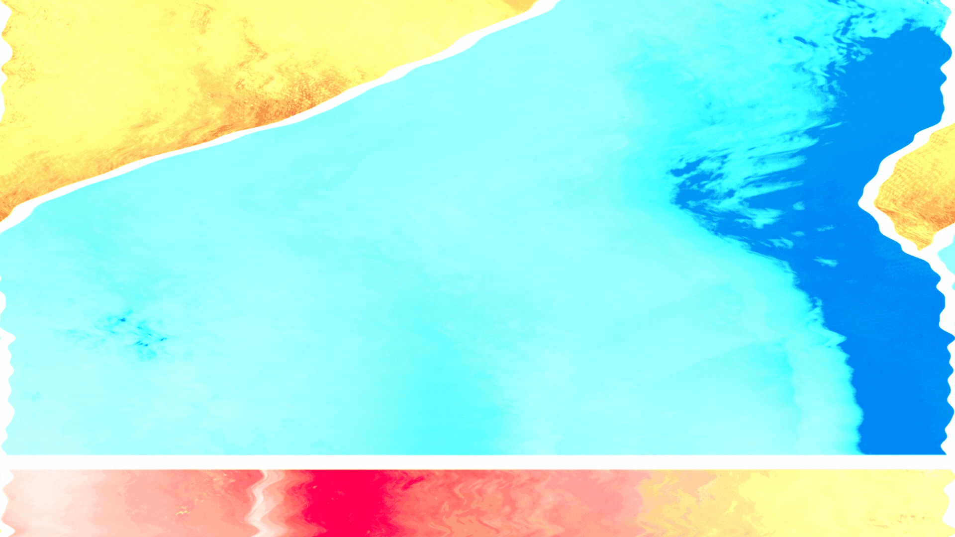 Image says ""Art & Mind: I Know Who I Am" 2023 - Logo to be Updated." Text is placed over an abstract watercolor image with sky blue, bright red and soft yellows.
