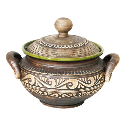 Keramischer Topf mit Deckel, 1 L