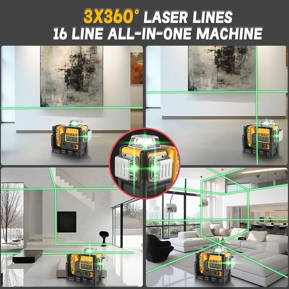 Thumbnail: Dewalt DW089LG Degree Vertical 12V Lithium Battery 12 Line Laser 360 Level Outdo