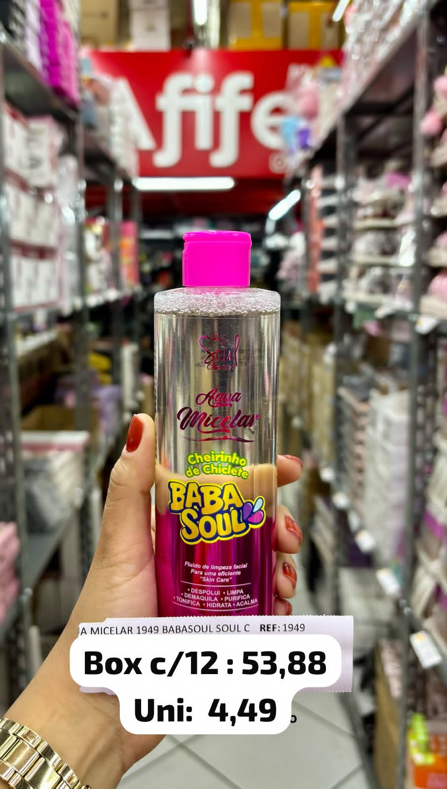 Soul cosméticos água micelar cheirinho de chiclete unidade (Box com 12)