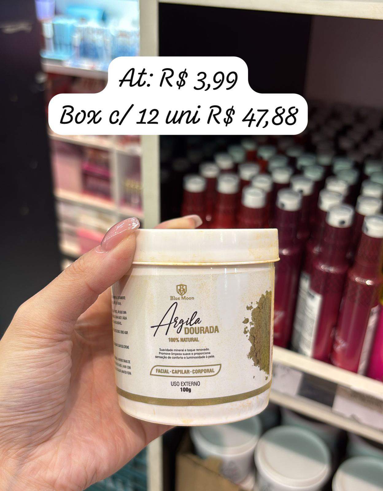 Blue moon argila dourada unidade (Box com 12)