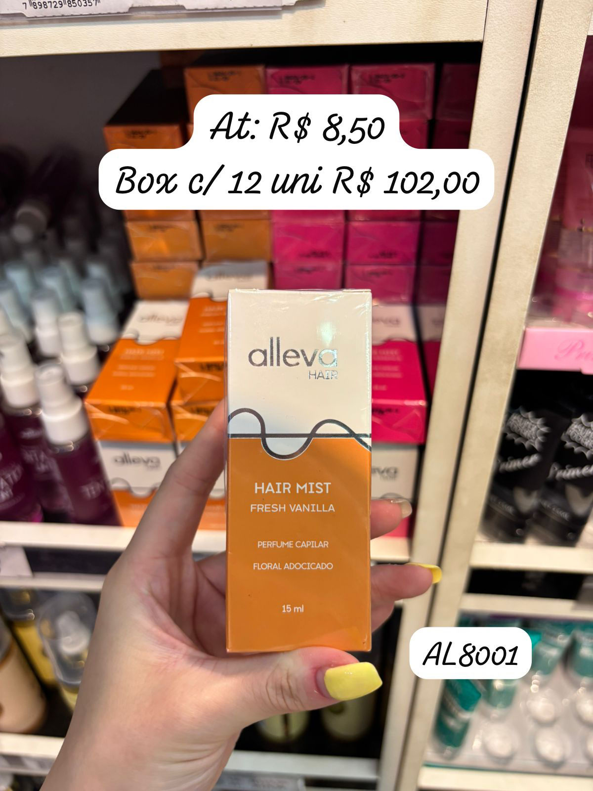 alleva hair mist vanilla unidade (box vem 12)