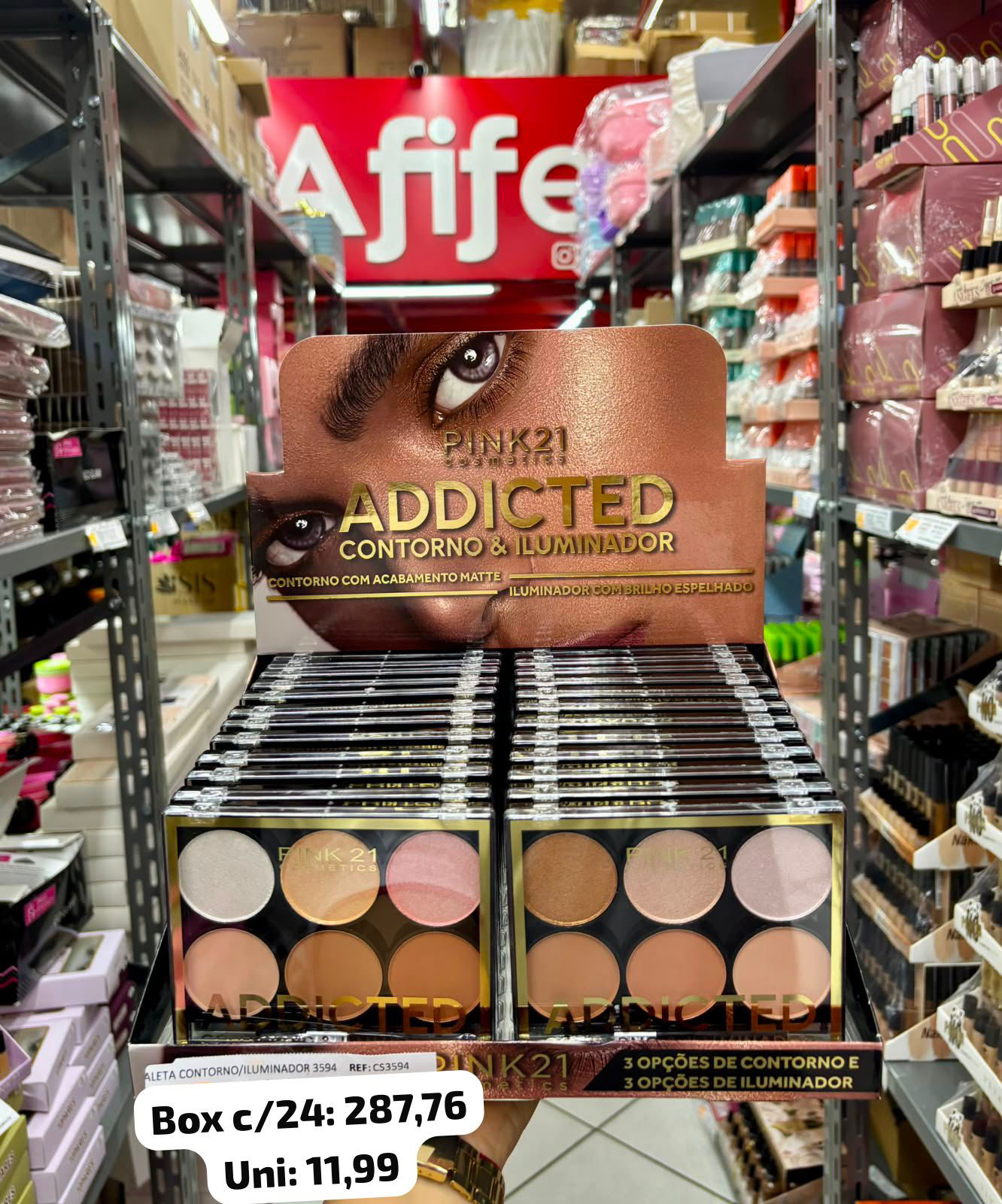 Pink 21 contorno & iluminador addicted unidade (Box com 24)