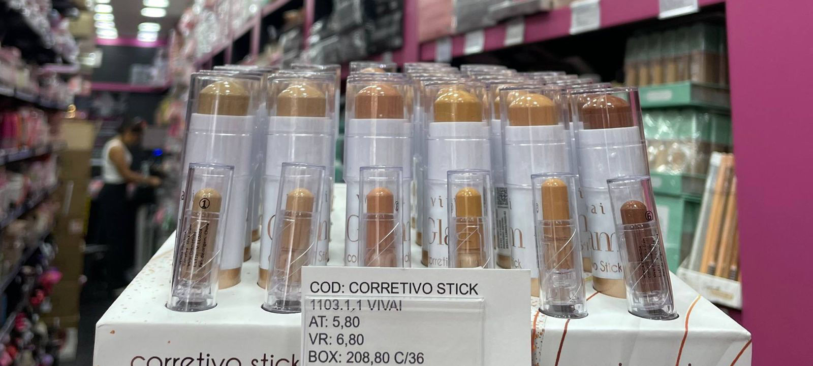 Vivai corretivo stick unidade (box vem 36)