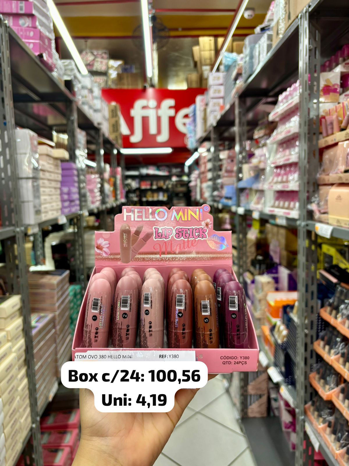 Hello mini  lip stick batom ovo unidade ( Box com 24)