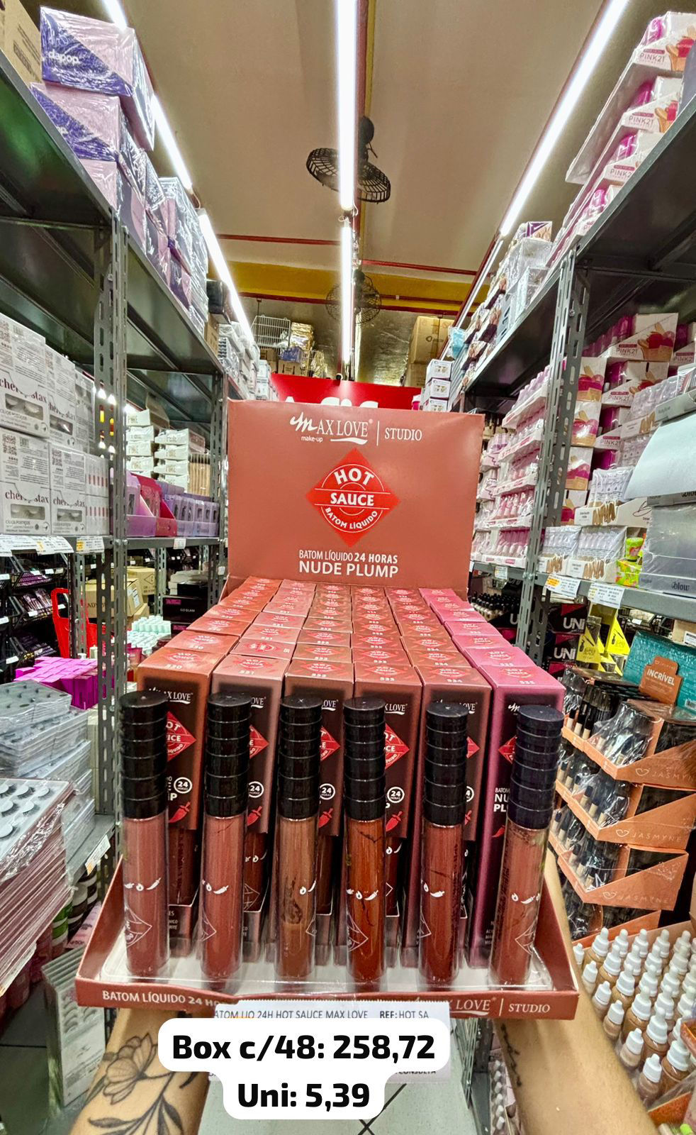 Max Love batom 24 horas hot sauce unidade(Box vem 48 )