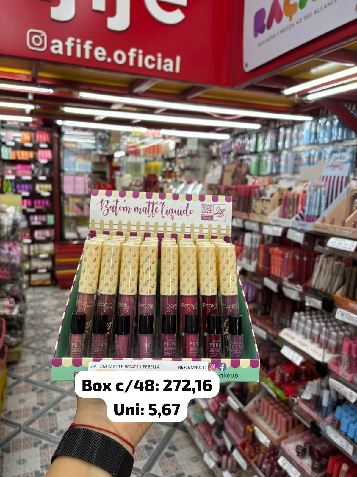 Febella batom matte unidade (box vem 48)