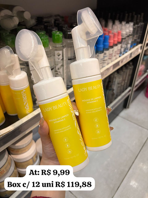 Lady beauty mousse de limpeza vitamina C unidade ( box vem 12