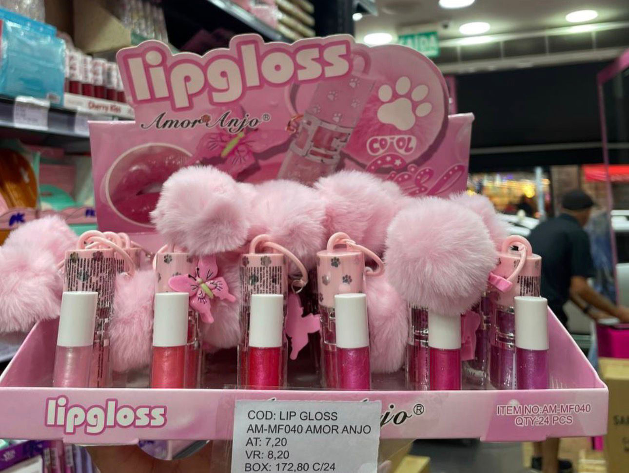 Amor anjo lip gloss unidade (box vem 24)