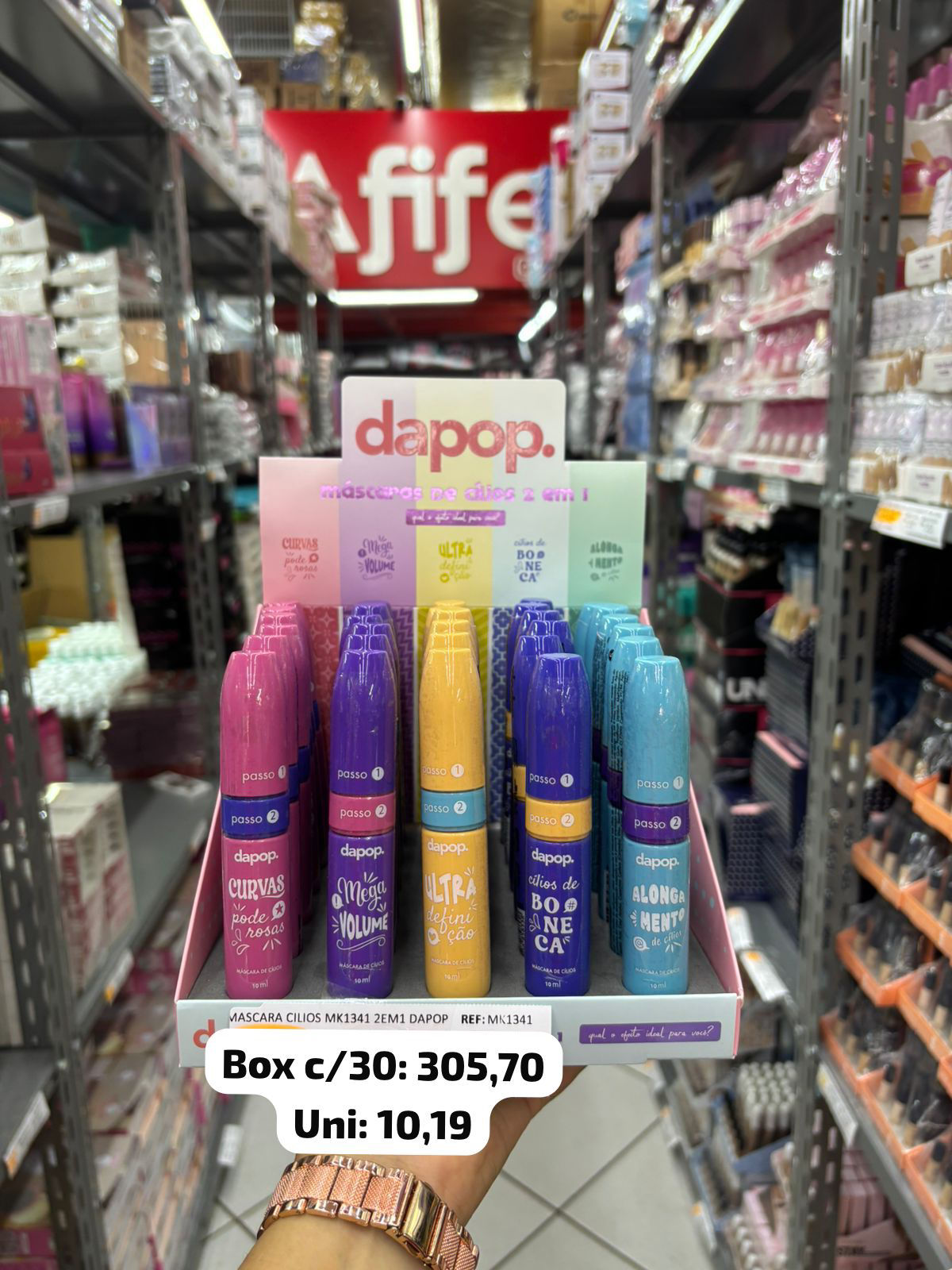 Dapop máscara 2 em 1  Box com 30 