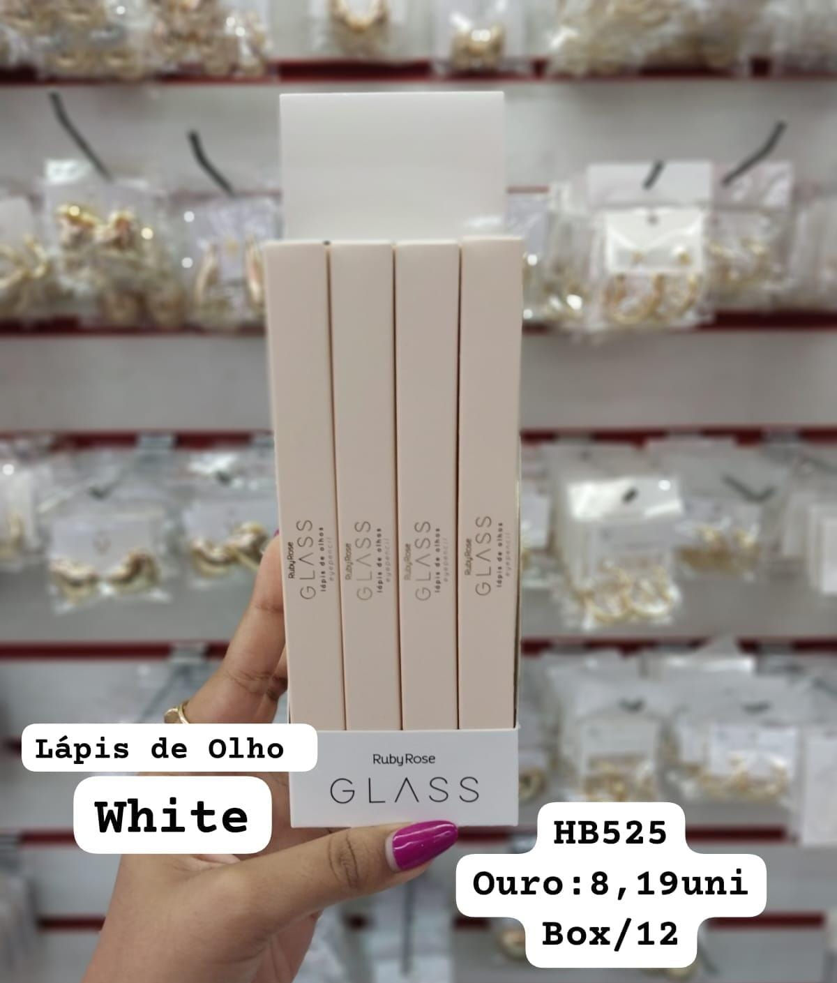 Ruby Rose lápis de olho white unidade ( box vem 12)