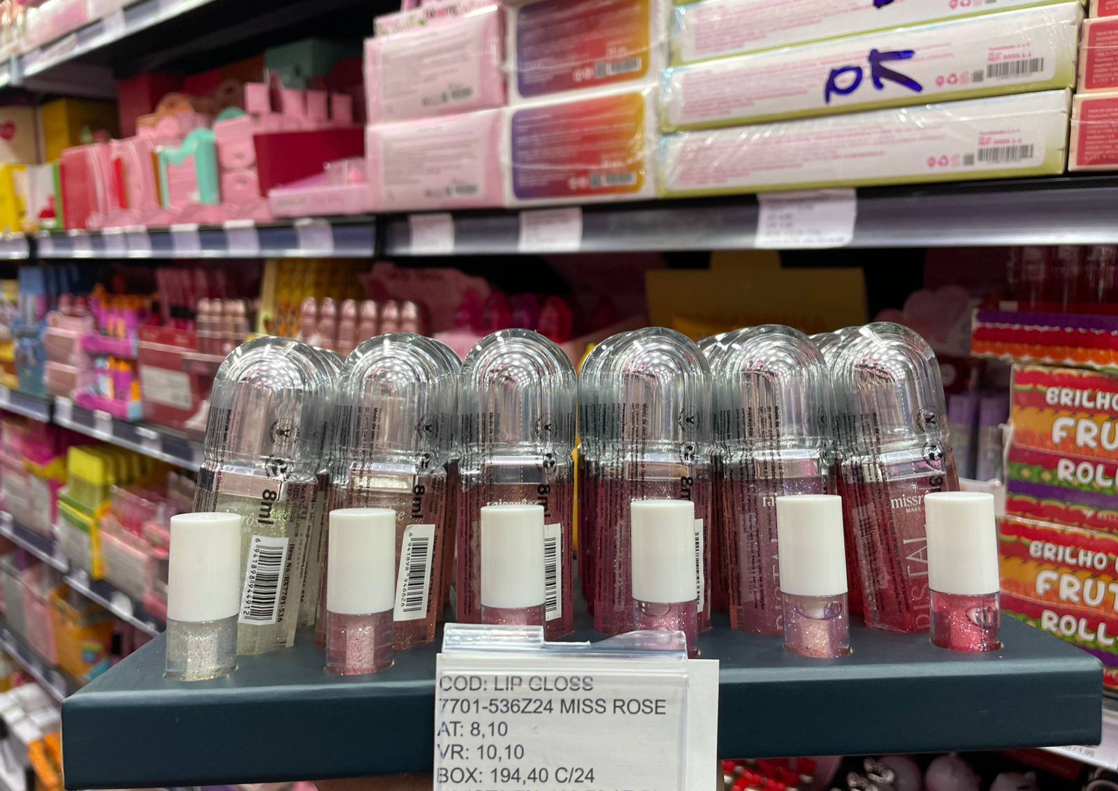 Miss rose lip gloss unidade ( Box com 24)