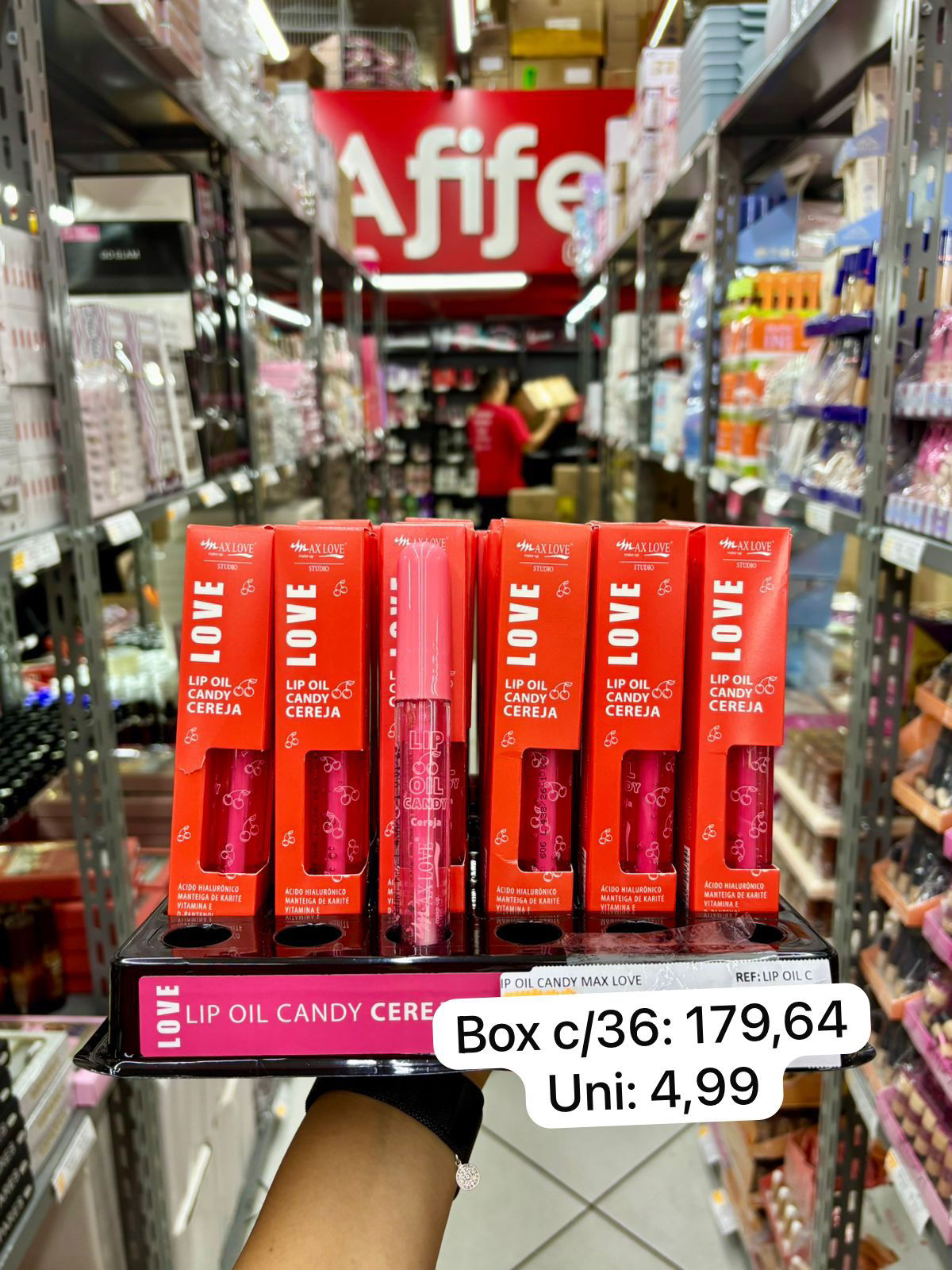 Max Love Lip oil cereja BOX FECHADO VEM 36