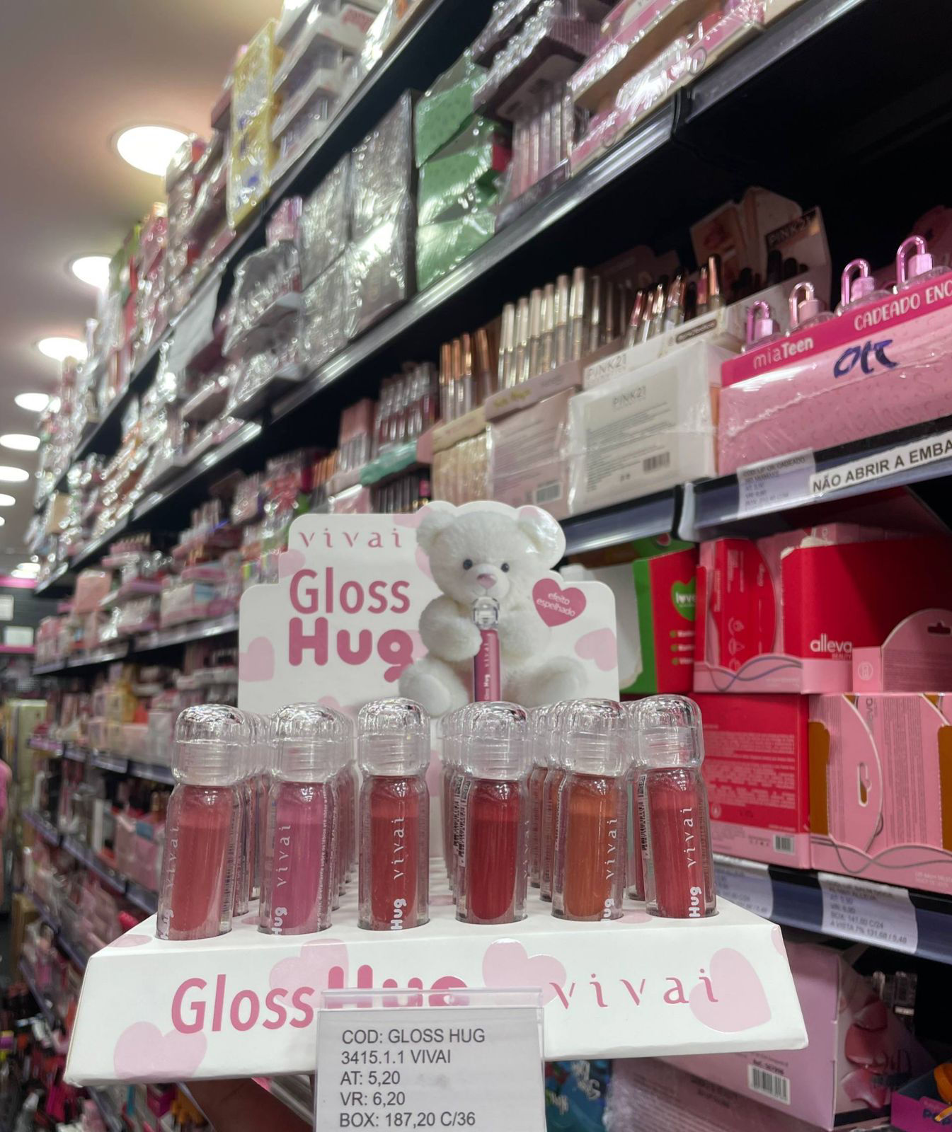 Vivai gloss hug unidade (Box com 36)