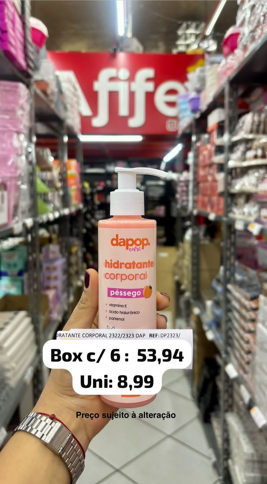 Dapop hidratante corporal pêssego Box fechado 