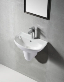 Thumbnail: SEWB5446W VOLA Wall Hung Basin and Shroud
